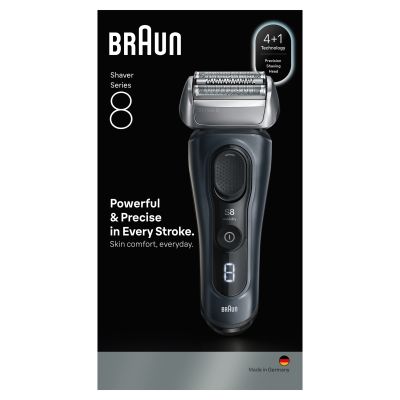 Braun Series 8 Electric Shaver, SensoAdapt, 60 min, 8603S, Grey