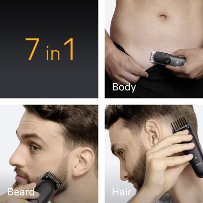 Braun All-in-One Kit Series 5, 7in1 Grooming, Sharp Blade, Body Trim, AIO5520, Grey