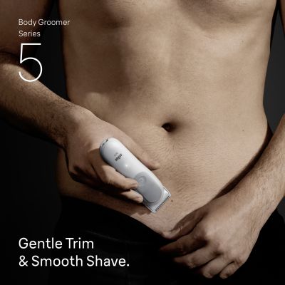 Braun Body Groomer Series 5, +6 Grooming Tools, Trim & Shave Hair, Waterproof, BG5550, Grey