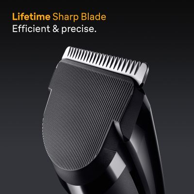 Braun Hair Clipper Series 5, +2 Styling Tools, Lifetime Sharp Blade, 9 Lengths, HC5510, Black