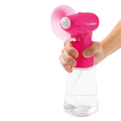Breeze Mist Fan Pink With Batteries