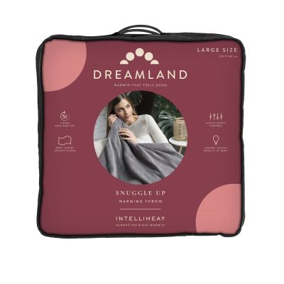 Dreamland Snuggle Up Electric Warming Throw - Grey