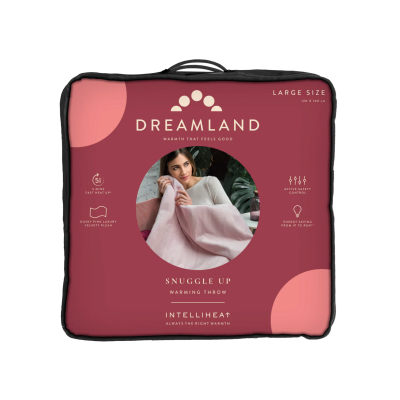 Dreamland Snuggle Up Electric Warming Throw - Pink