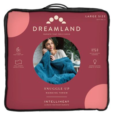 Dreamland Snuggle Up Electric Warming Throw - Teal
