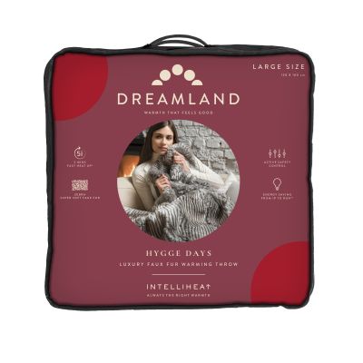 Dreamland Hygge Days Luxury Faux Fur Warming Throw - Zebra Print