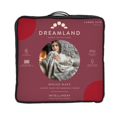 Dreamland Hygge Days Luxury Faux Fur Warming Throw - Fallow Deer Print