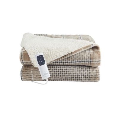 Dreamland Nap Time Warming Sherpa Blanket - Beige