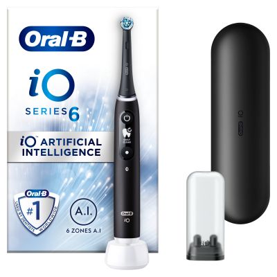 Oral-B iO 6 Black Electric Toothbrush Designed By Braun
