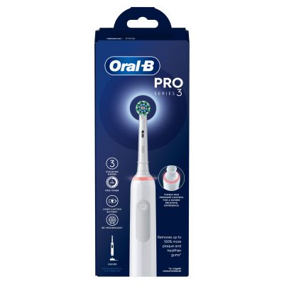Oral-B Pro 3 - 3000 - Cross Action White Electric Toothbrush Designed By Braun