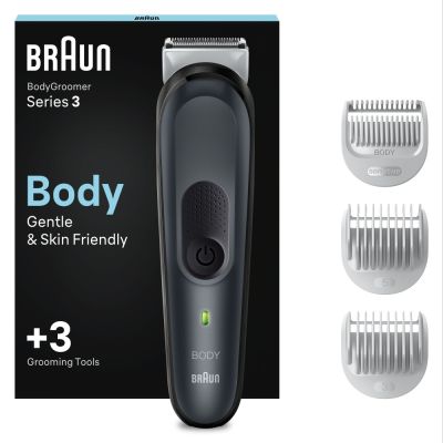 Braun Body Groomer Series 3 3350, Body Groomer For Men, Gentle Full-Body Manscaping