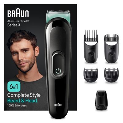 Braun All-In-One Style Kit Series 3 MGK3411, 6-in1 Kit For Beard, Hair & More