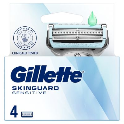 Gillette SkinGuard Sensitive Razor Blade Refills for Men,  4 Blades