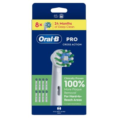 Oral-B Pro Cross Action Toothbrush Heads, 8 Counts