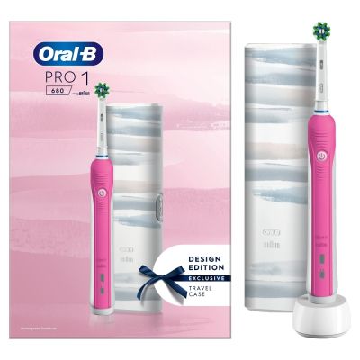 Oral-B Pro Series 1 Pink Electric Toothbrush, Designed By Braun