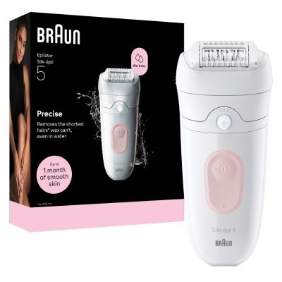 Braun Silk·épil 5, Wet & Dry Epilator, Easy Hair Removal, Lasting Smooth Skin, 5-000, Flamingo Pink