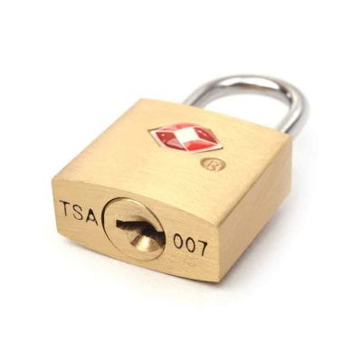 Travel Blue TSA Approved Suitcase Padlock - Key - Gold