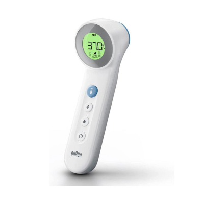 Braun No Touch and Touch Thermometer with Age Precision White