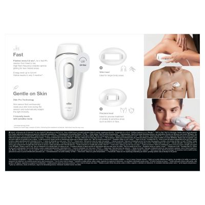 Braun Silkﾷexpert Pro 3, Womenﾒs IPL, At Home Hair Removal Device with Pouch, White/Silver, PL3233