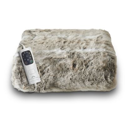 Dreamland Hygge Days Luxury Faux Fur Warming Throw - Alaskan Husky Print