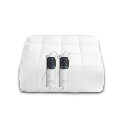 Dreamland Snowed In Organic Cotton Warming Mattress Protector - Double with Dual Controllers