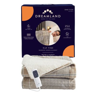 Dreamland Nap Time Warming Sherpa Blanket - Beige