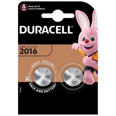 Duracell Lithium Coin Batteries 3v DL2016B2 2 Pack