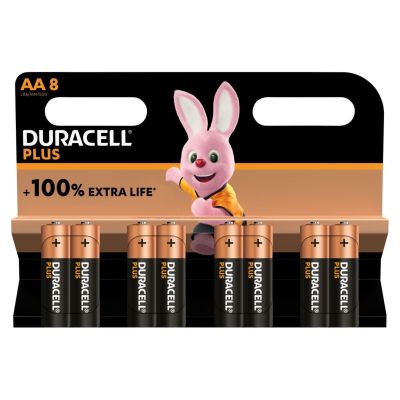 Duracell Plus Power AA Alkaline Batteries 8 Pack