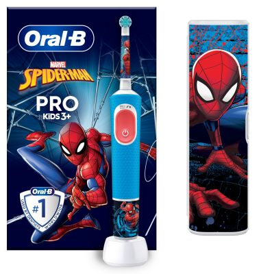 Oral-B Pro Kids Spider-Man Electric Toothbrush Gift Set Designed By Braun