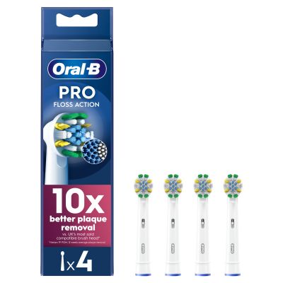 Oral-B Pro Floss Action Electric Toothbrush Heads, 4 Counts