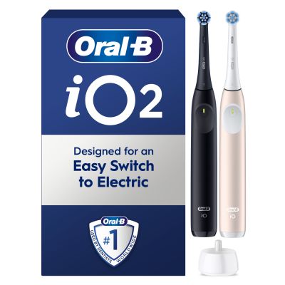 Oral-B iO2 Night Black & Calm Pink Electric Toothbrushes