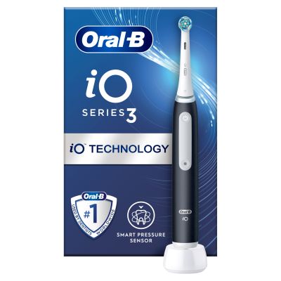 Oral-B iO 3 Black Electric Toothbrush Designed By Braun