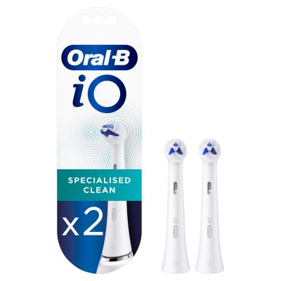 Oral-B iO Specialised Clean Toothbrush Heads, Pack of 2 Counts