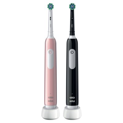 Oral-B Pro Series 1 Pink & Black Electric Toothbrushes, Designed By Braun