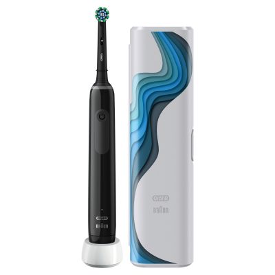 Oral-B Pro Series 3 Black Electric Toothbrush with Travel Case (Riso Art)