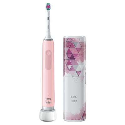 Oral-B Pro Series 3 Pink Electric Toothbrush with Travel Case (Mod Motif)