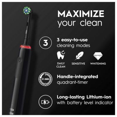 Oral-B Pro Series 3 Black and White Electric Toothbrushes