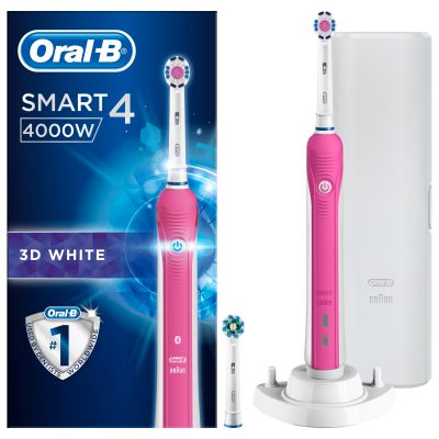 Oral-B Smart 4 -4000W- Electric Toothbrush Pink Powered By Braun
