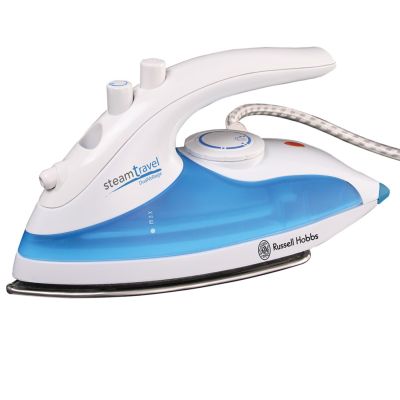 Russell Hobbs Steam Glide Travel Iron 22470, 760 W - White and Blue